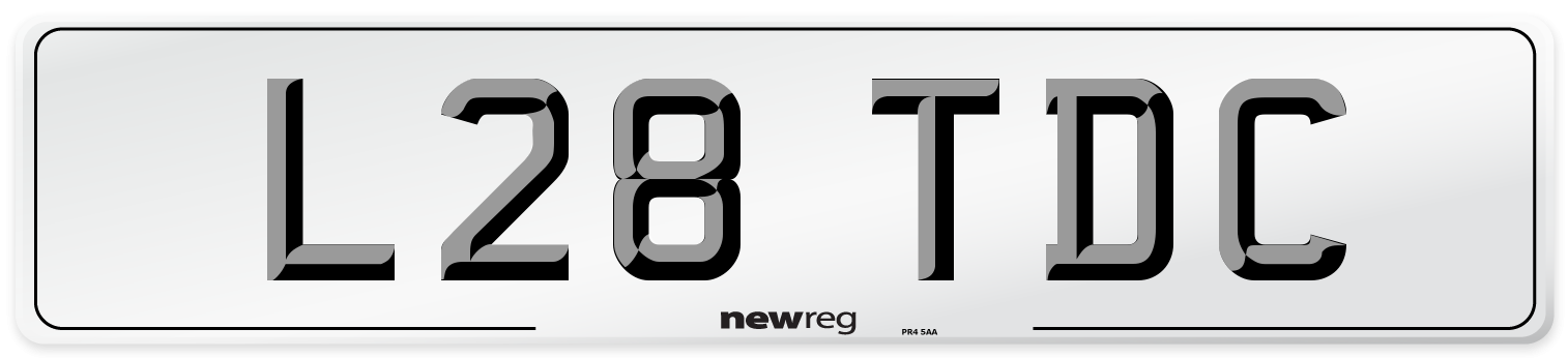 L28 TDC Number Plate from New Reg
